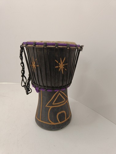African wooden djembe drum - african,