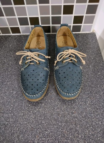Loretta blue leather - blue,