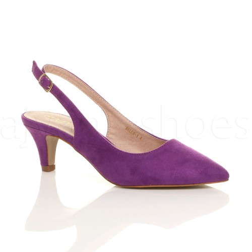 Womens ladies low mid - heel, 50s