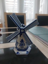 Vintage Delft Blue Porcelain Windmill Handpainted Holland