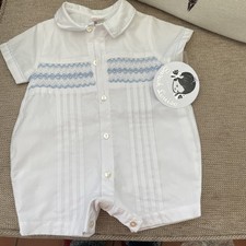 Sarah Louise New Born Boy Romper .  New With Tag