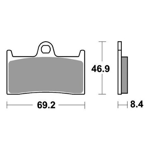 Racing brake pads sbs 966ds - racing, 966ds-2