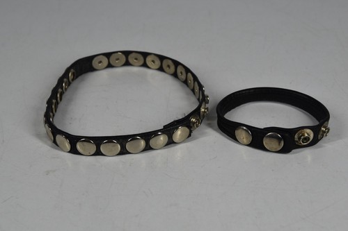 Vintage leather men necklace - vintage,