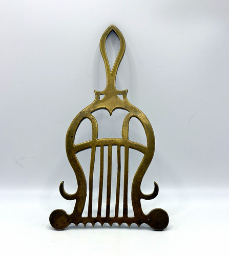 Vintage brass lyre - vintage,