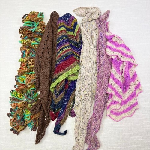 Hand knit boho - shawl, lot
