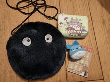 Totoro Purse And Soot Sprite Bag And Keyring Bundle