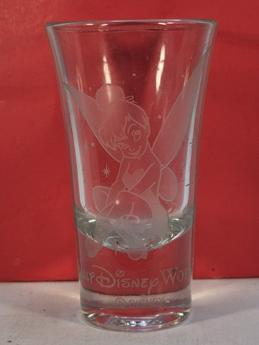 Tinkerbell etched shot - tinkerbell, glass