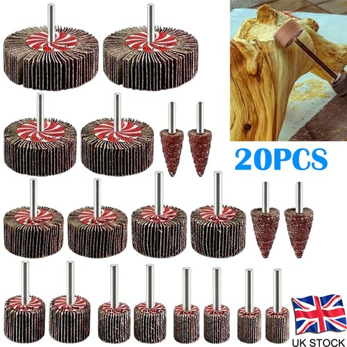 Grit flap wheel set 20pcs - grit,