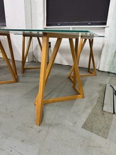 Habitat glass oak trestle desk - A beautiful collectors piece.