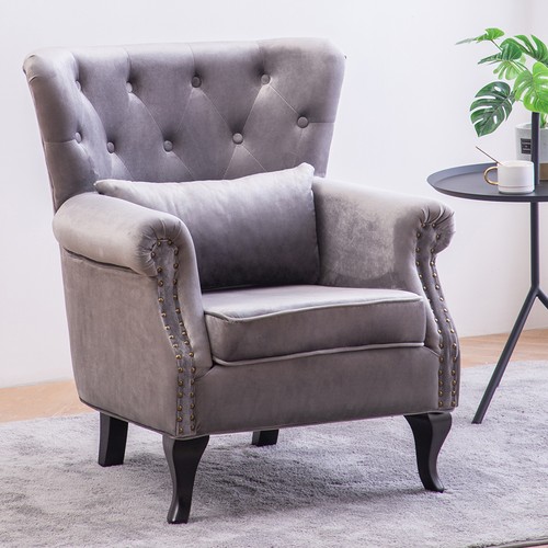 Grey queen anne armchair - grey,