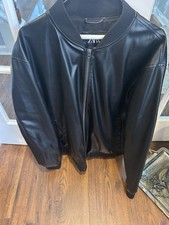 ZARA MENS FAUX LEATHER BOMBER