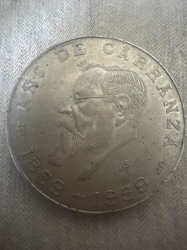 1969 mexican cinco pesos - pesos, aÑo