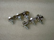 2 MIRROR BRACKETS CHROME FITS LAMBRETTA AND VESPA RACKS