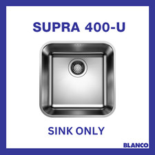 BLANCO SUPRA SINK 400 U Stainless Steel Sink With Taps Accessories Options