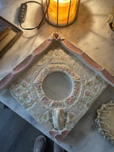 Charming mosaic bird - bird, house