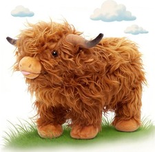 OUOZZZ Highland Cow Teddy – 40cm Soft Plush Toy – Cuddly Highland Cow Toy f