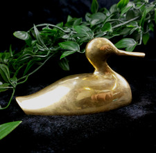 Solid Brass Duck Figurine