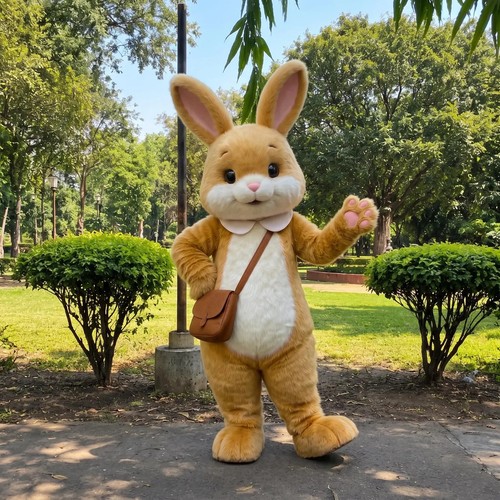 Brown bunny mascot costume - mascot,
