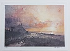 Hand Signed William Selwyn Ltd Edition Print Ty Calch Caernarfon Welsh Art