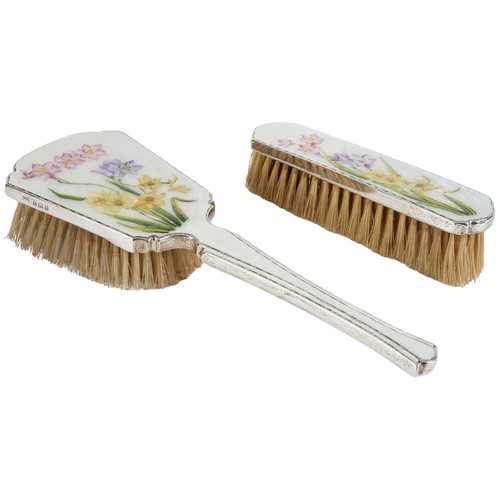 Silver and enamel two piece - two,