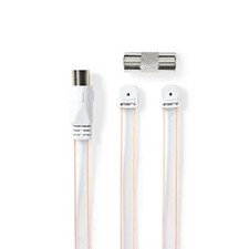 FM Indoor Radio/Hi-Fi Dipole Ribbon Aerial Antenna with female Coax/Coaxial Plug