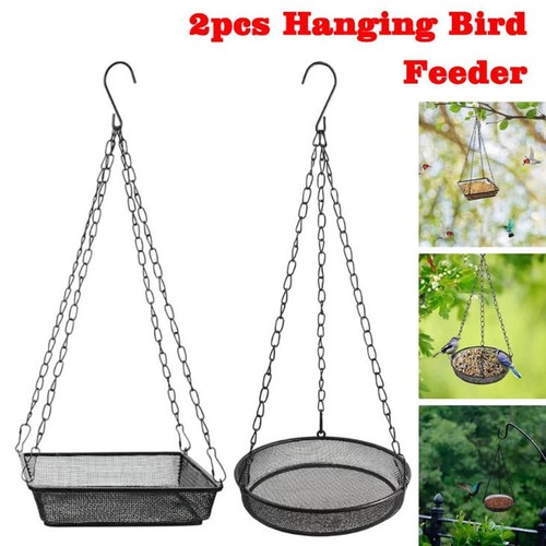 Metal hanging bird feeder tray - bird,