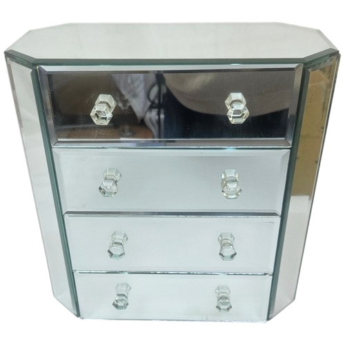 Large mirrored glass jewellery - mirrored,