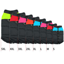 Warm Pet Dog Coats Jacket Outdoor Clothes Waterproof Winter Vest Puppy Coat UK