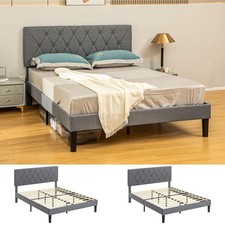 Linen Bed Frame w/ 5-Level