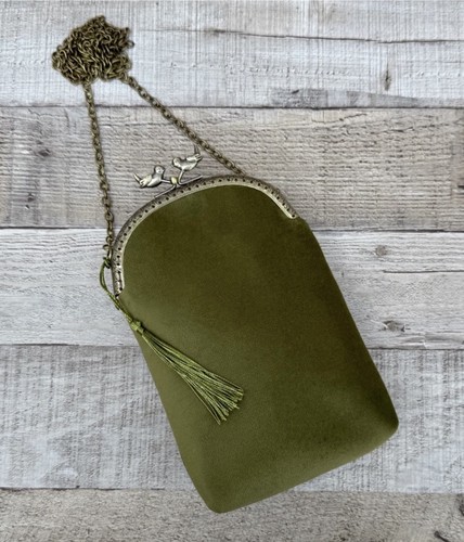 Olive green clutch - ., crossbody