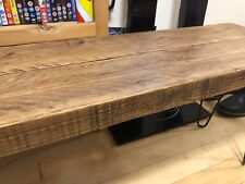 CHUNKY RUSTIC BENCH+ 10mm BLACK HAIRPIN LEGS- INDUSTRIAL RETRO FARMHOUSE