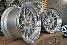 4 x 18 Inch 5x120/5x112 9J/10J HX025 Style Gloss Silver Wheels: Fits For BMW E60