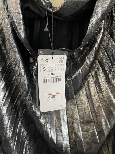 Zara women pleated metallic - zara,