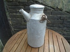 Vintage small aluminium milk