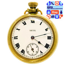 Vintage Smiths 1960's Gold Colour Pocket Watch Made in Great Britain Not Working