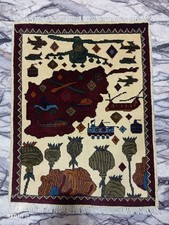 Afghan War Rug Map Design