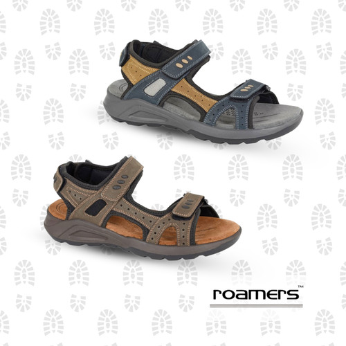 Mens leather walking sandals - leather,