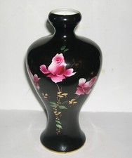 Antique Leeds Pottery Attractive Hand Gilded Baluster Shape Vase Mid late 1800s