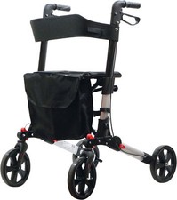 AIDAPT Deluxe Fold Flat Rollator Colour Grey VP185G