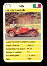 1 x info card Vintage car racer Lancia Lambda - R129