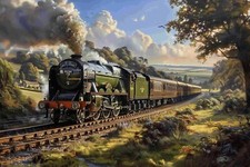STEAM TRAIN CANVAS PICTURE