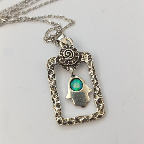 Vintage sterling silver hamsa - sterling,