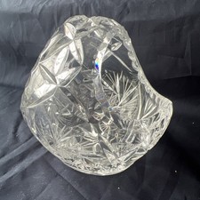 CUT GLASS LEAD CRYSTAL BASKET