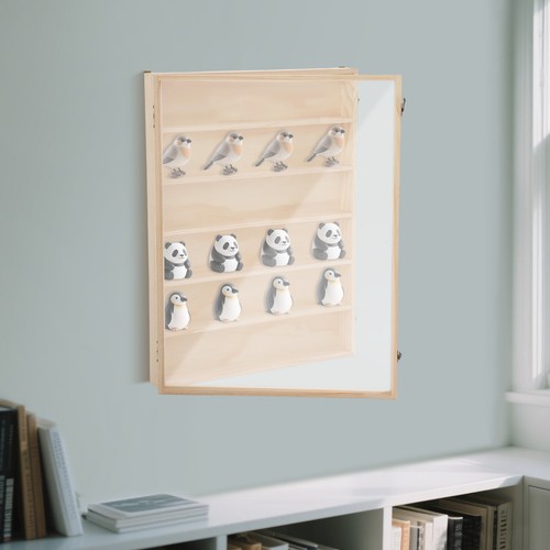 Wall mounted wooden display - wall,