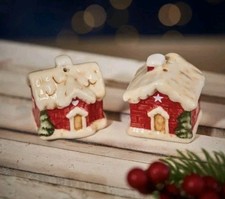 Christmas Cottage Ceramic Salt