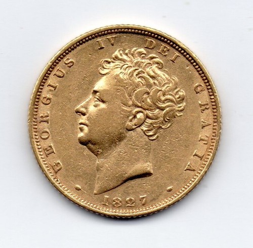 1827 gold sovereign george iv - sovereign,,