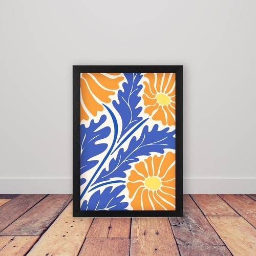 Framed boho abstract flowers - framed,