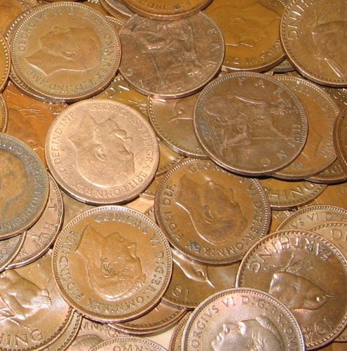 Farthings bulk lot old - farthings,