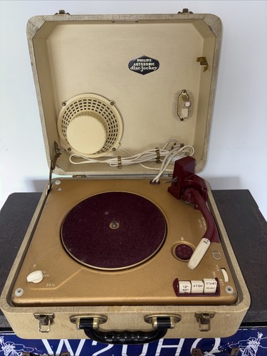 Vintage record player 1960s - record,