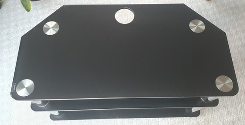 Black glass chrome tv - &,